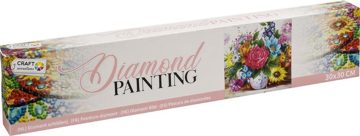 Diamond painting | Bloemen | Afmeting: 30 x 30 CM | Inclusief diamond painting pen | Diamond painting volwassenen
